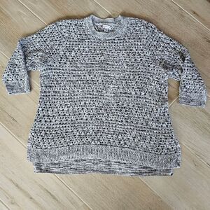 Croft & Barrow Black and White Knit Women's Sweater, Sz 1X Excellent Condition